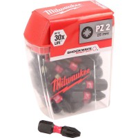 Milwaukee 4932430864 Shockwave 25 x PZ2 25mm Screwdriver Bits 